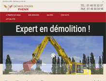 Tablet Screenshot of demolitions-phenix.fr